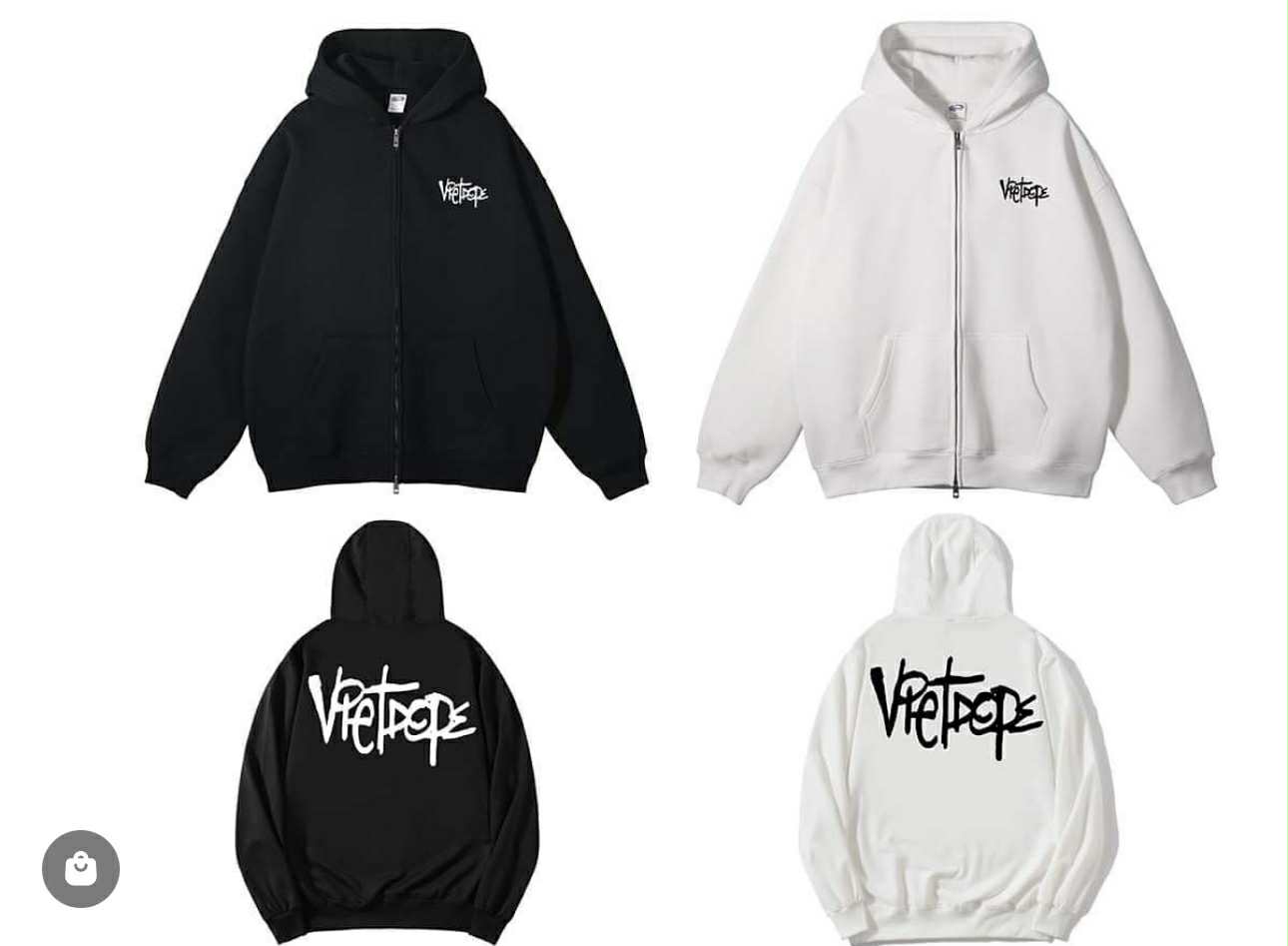 VIETDOPE ZIPPER HOODIE